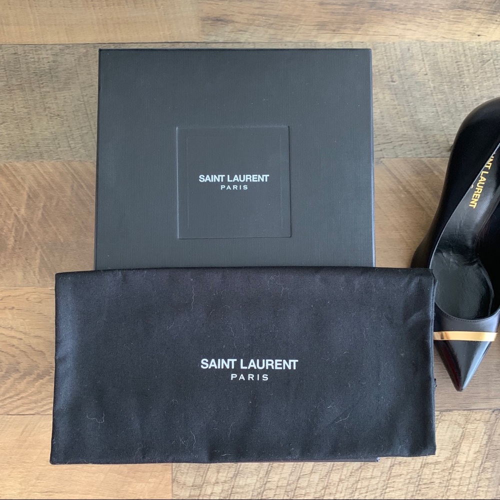 Saint Laurent Paris 80 Pointed Toe Pump - Picture 4 of 8